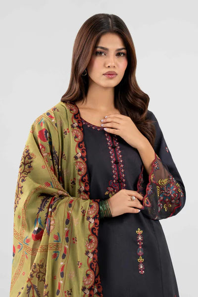 3 Piece - Printed Embroidered Suit