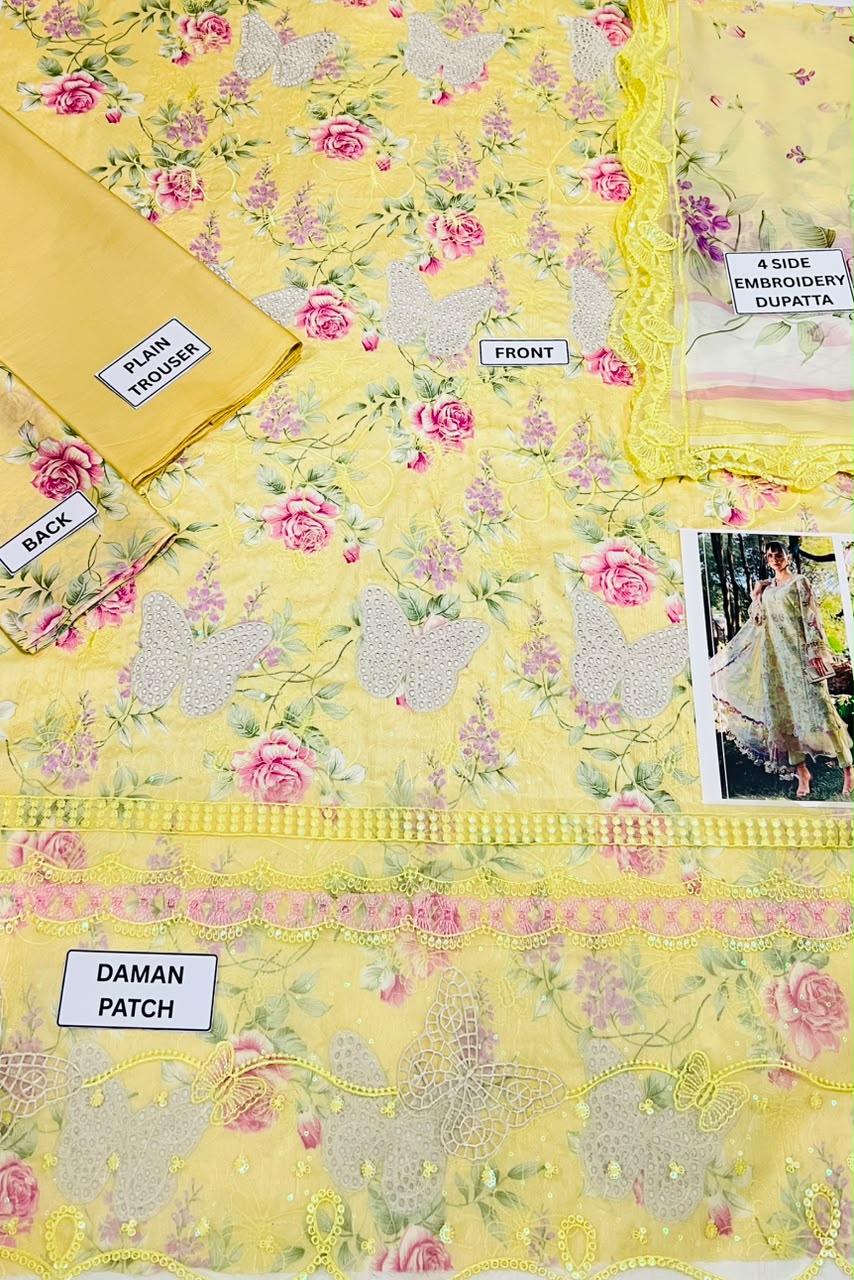 M.Print 3PC Lawn Suit