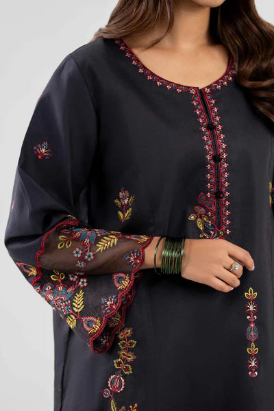 3 Piece - Printed Embroidered Suit