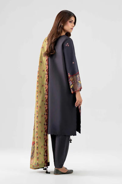 3 Piece - Printed Embroidered Suit