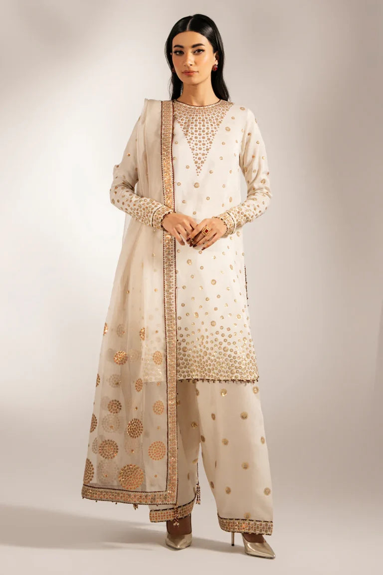 Jazmin Premium Embroidered 3 Piece Silk Suit