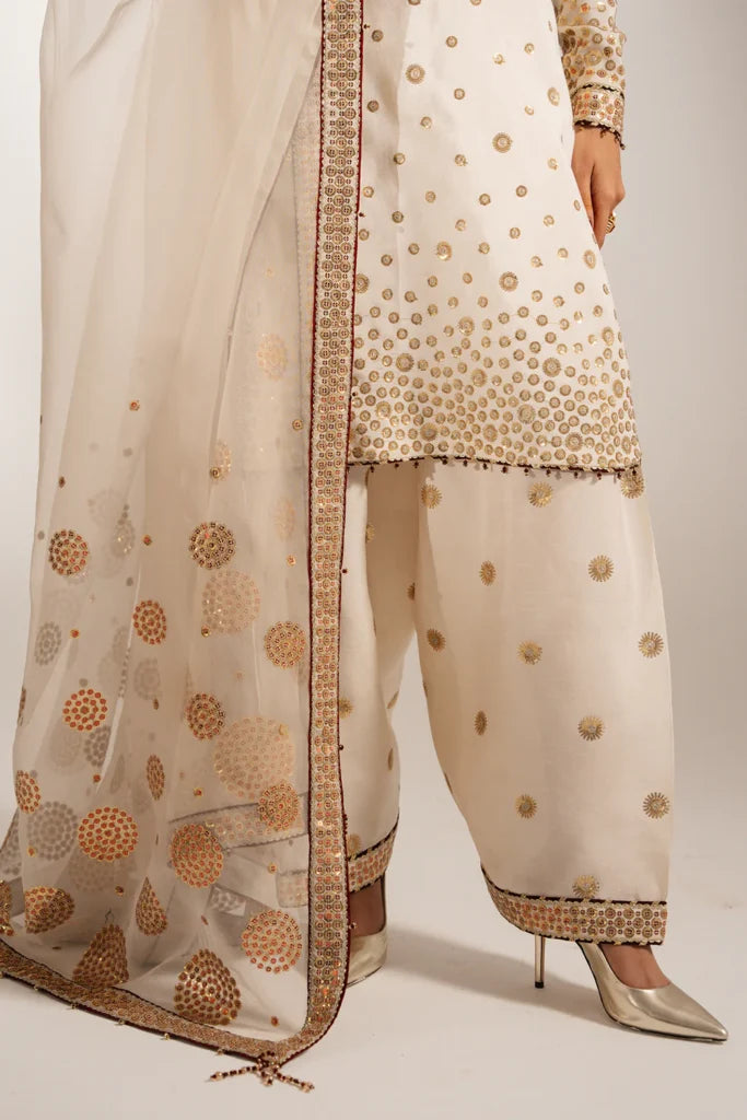 Jazmin Premium Embroidered 3 Piece Silk Suit