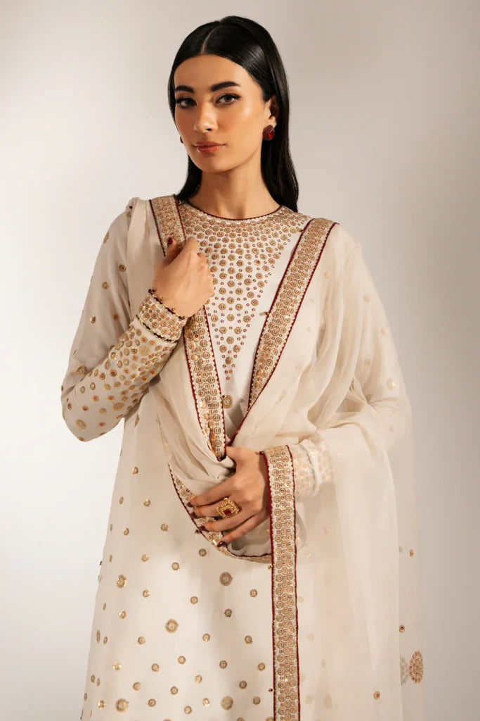 Jazmin Premium Embroidered 3 Piece Silk Suit