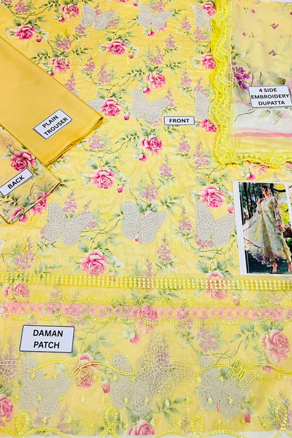 M.Print 3PC Lawn Suit