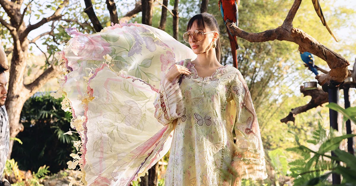 M.Print 3PC Lawn Suit